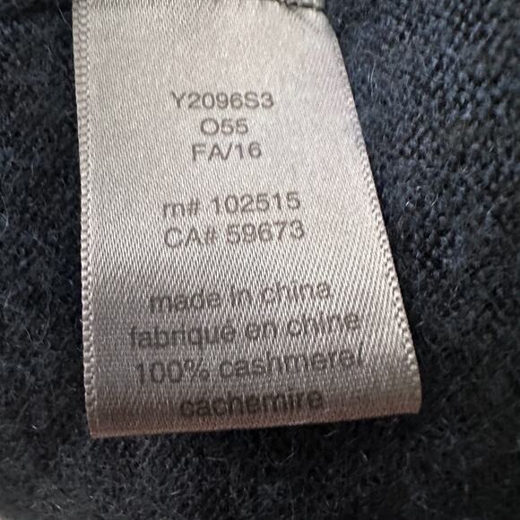 John Varvatos Sweater Men’s XL Dark Blue 100% Cashmere Elbow Pads Pullover Fuzzy - Picture 7 of 12